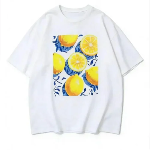 Oversized T-Shirt Lemon Print