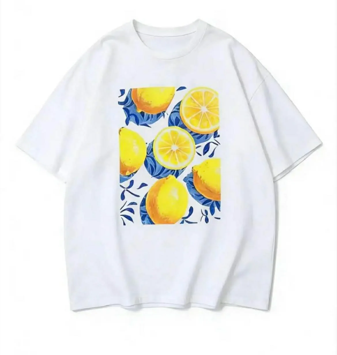 Oversized T-Shirt Lemon Print