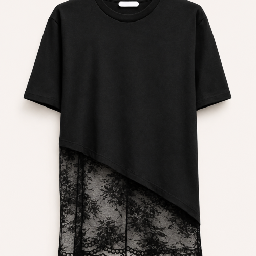 Lumina Asymmetric Lace Top