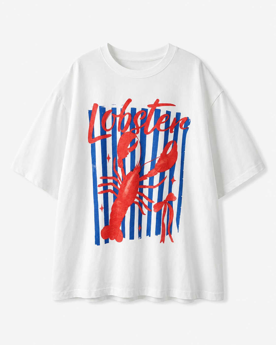 Oversized T-Shirt Lobster Print