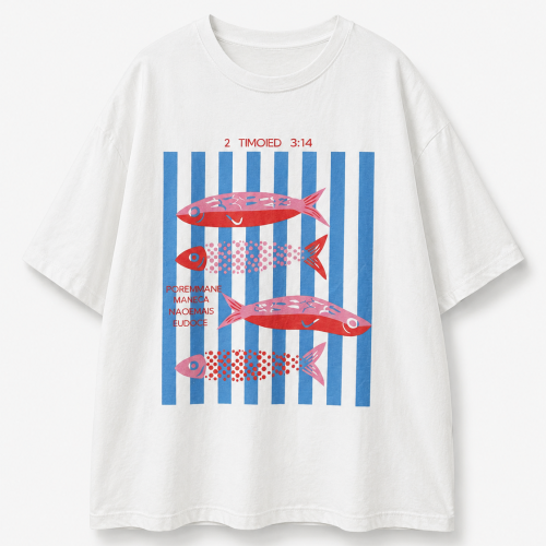 Oversized T-Shirt Fish Print